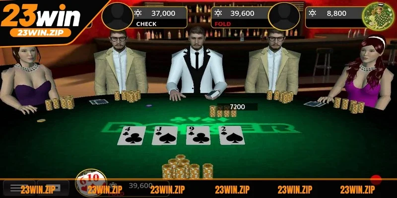 FTG game bài 3D Poker được thiết kế với giao diện chân thực